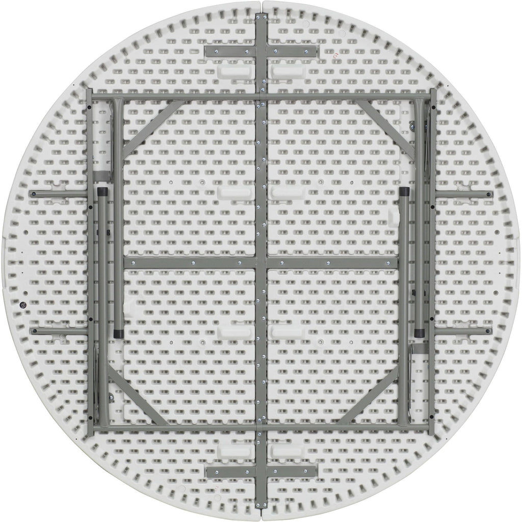 Flash Furniture Elon 5-Foot Round Granite White Plastic Folding Table