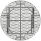 Flash Furniture Elon 5-Foot Round Granite White Plastic Folding Table