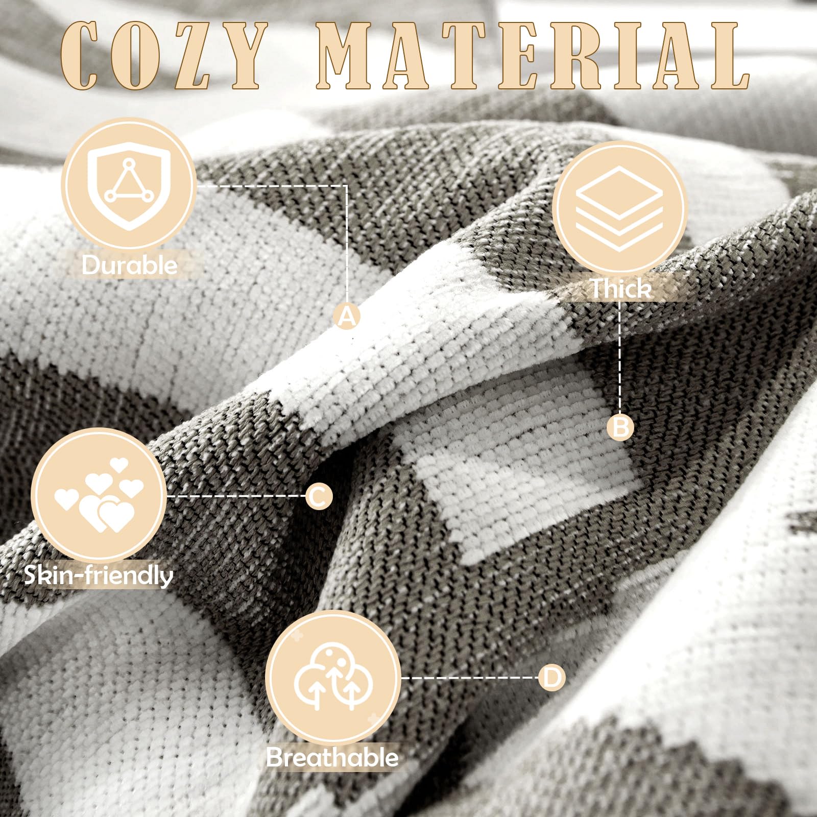 Handontime Reversible Sofa Cover Boho Geometric Couch Cover For Dogs Dark Grey Couches Covers Washable Chenille Couch Covers For 3 Cushion Couch Pet Friendly Furniture Protector For Pets, 71' X150'