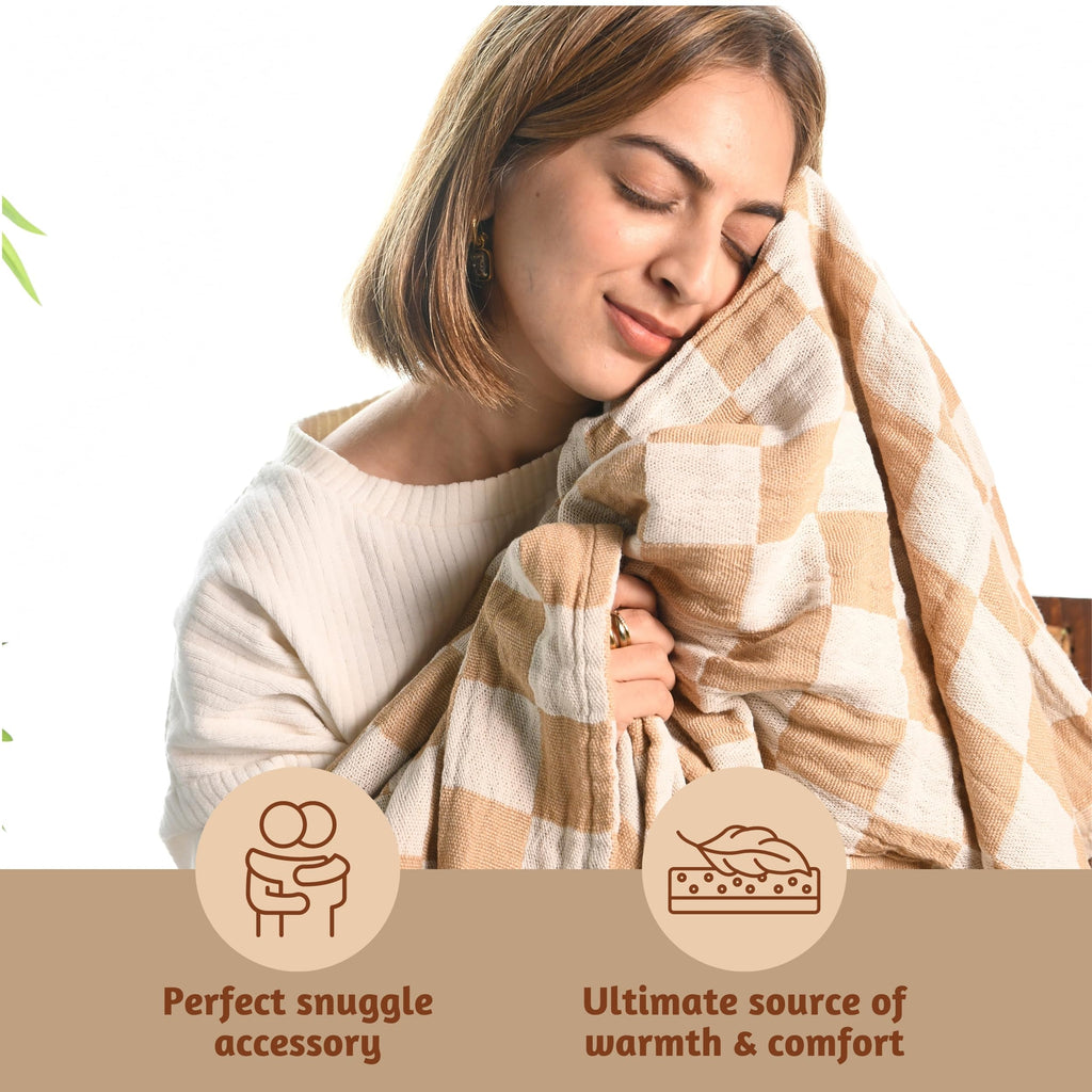 Folkulture Fall Throws For Couch 50'' X 60'', 100% Recycled Cotton Couch Blanket And Throws For Chair, Throw Blanket For Couch O