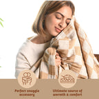 Folkulture Fall Throws For Couch 50'' X 60'', 100% Recycled Cotton Couch Blanket And Throws For Chair, Throw Blanket For Couch O