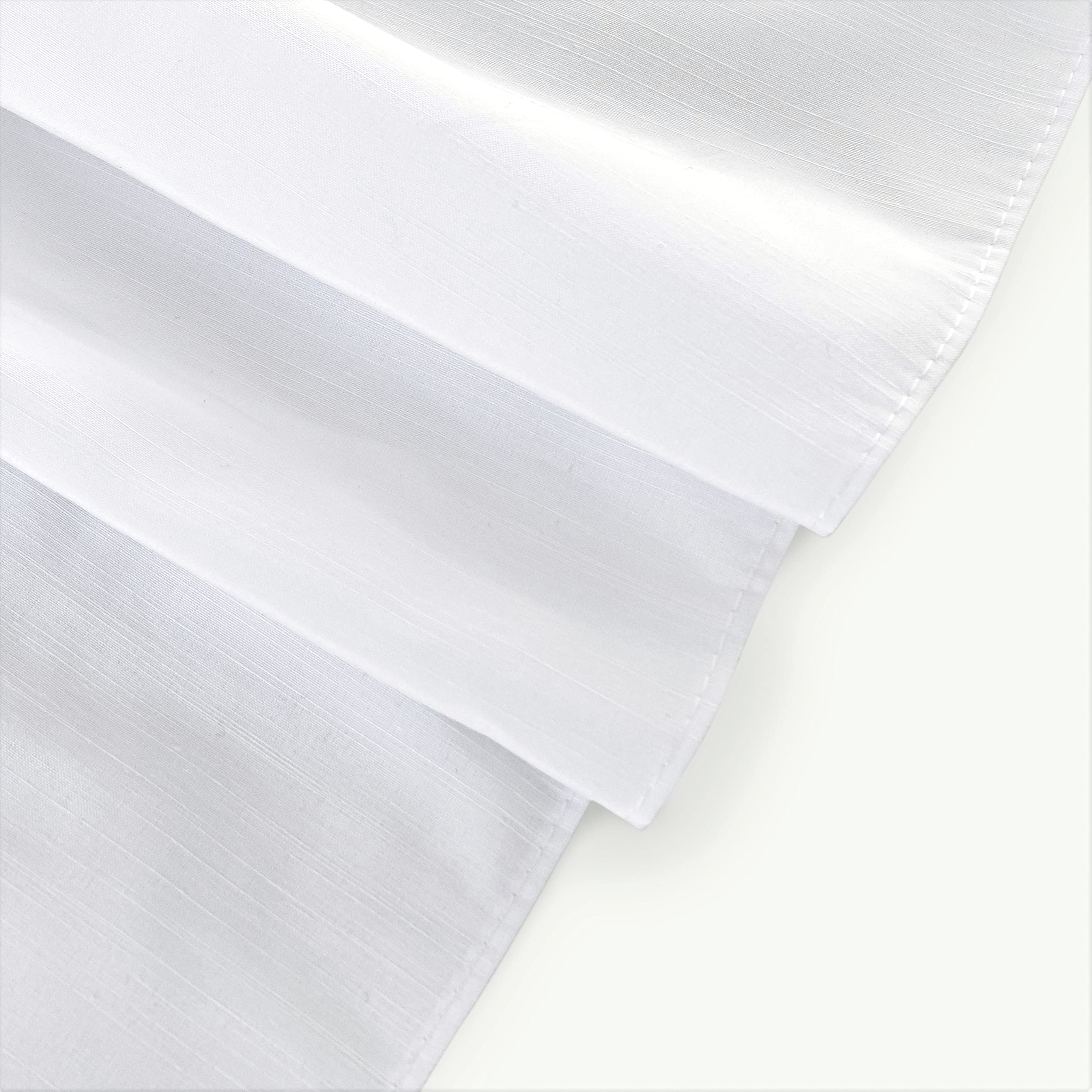 Biscaynebay Wrap Around Bed Skirts For Queen Beds 17' Drop, White Adjustable Elastic Dust Ruffles Easy Fit Wrinkle & Fade Resis