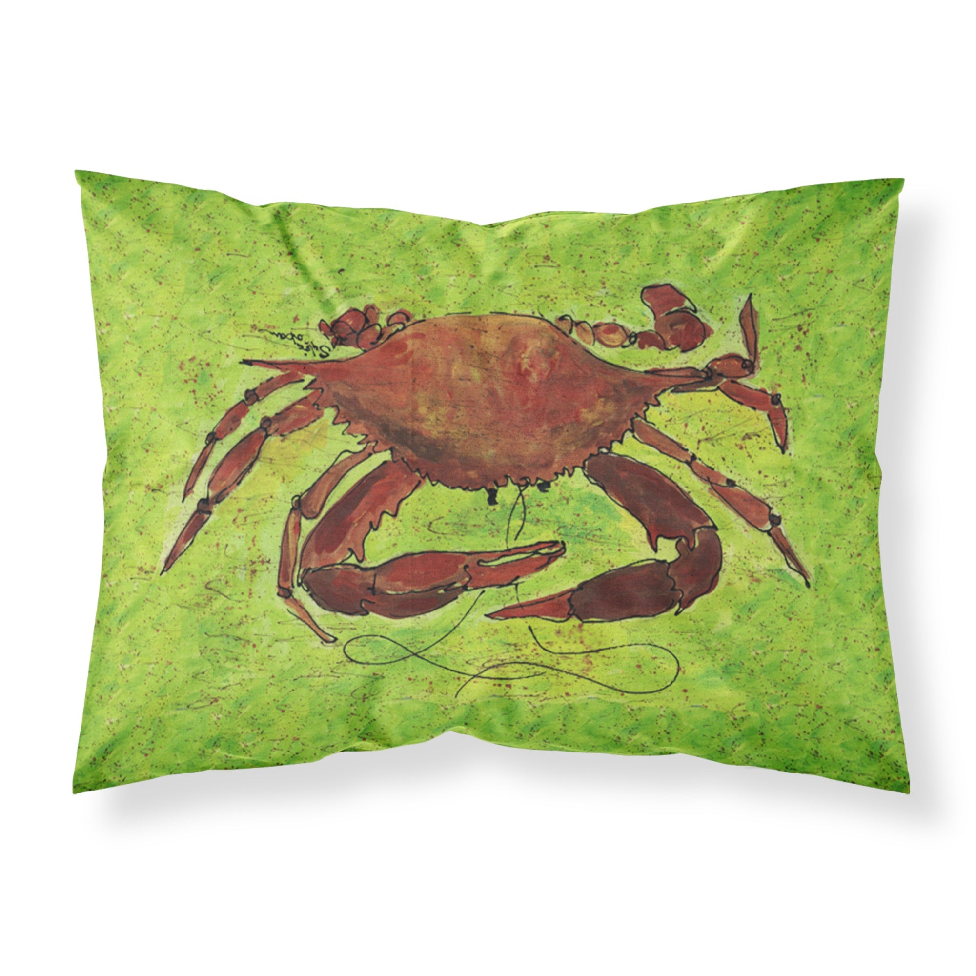 'Caroline'S Treasures 8127Pillowcase Crab Moisture Wicking Fabric Standard Pillowcase, Large, Multicolor'