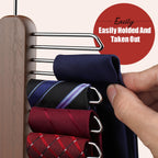 Uinicor Tie Hanger,Tie Organizer For Closet 20 Storage Capacity,Wooden Necktie Organizer Tie Holder,360 Degree Rotating Accessor