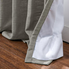 Twopages Light Gray Pinch Pleated Drape Linen Light Filtering Room Darkening Curtain For Bedroom, Double Layer Lined Curtain Win