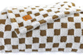 Wolf Creek Blanket- Camel & White Sherpa Fleece Throw. Checkered Throw Blanket For Women, Girls, & Couch. Beautiful Soft Cozy &
