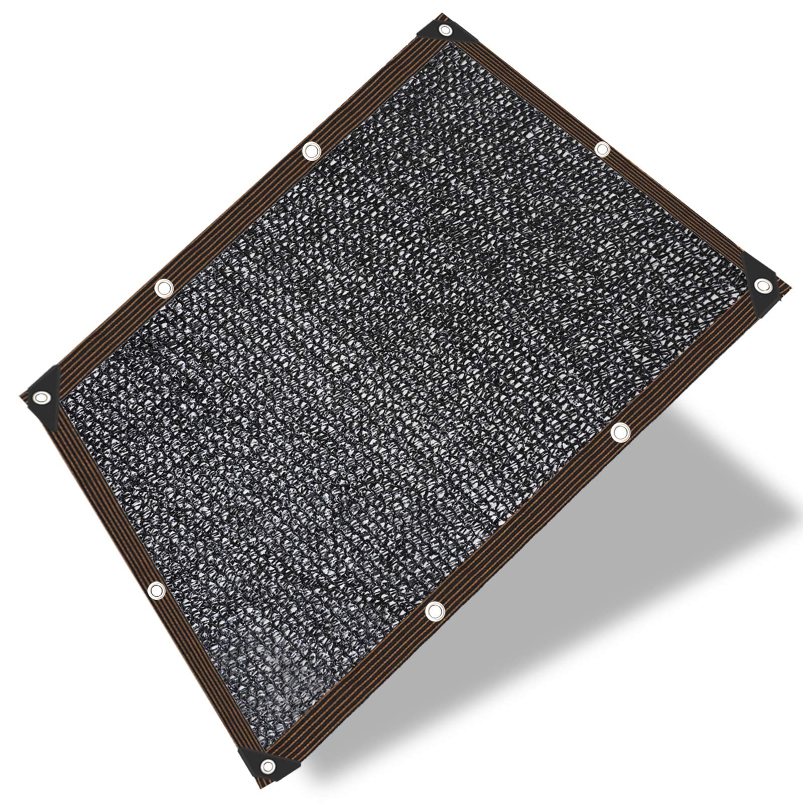 Joepen 70% Black Shade Cloth With Grommets, Greenhouse Garden Shade Cover Plant Shades From Sun, 6Ft X 9Ft