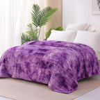Exclusivo Mezcla Twin Size Soft Fleece Blanket, 90X66 Inches 3D Clouds Stylish Jacquard Velvet Blanket For Bed, Cozy Soft Lightw