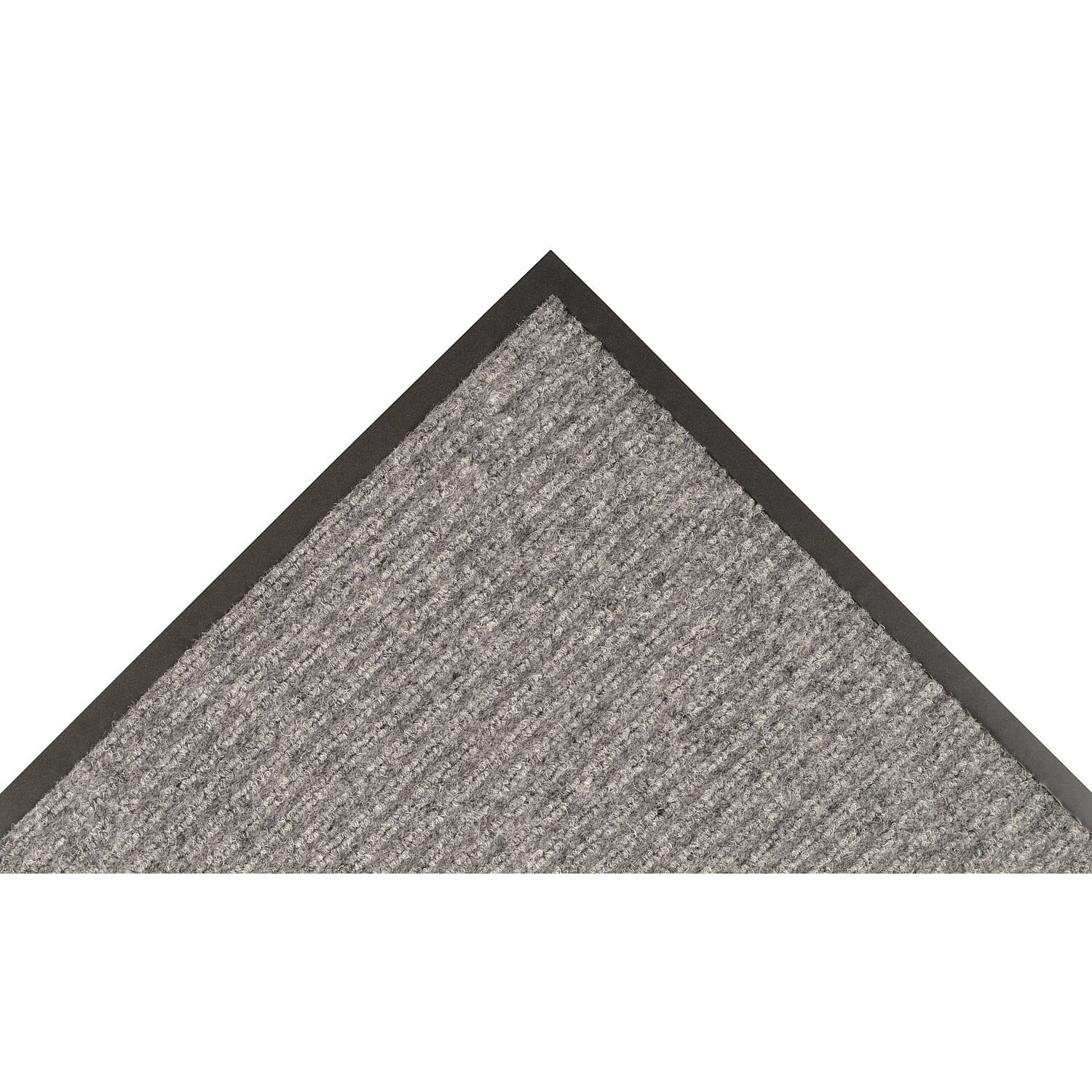 Notrax 117 Heritage Rib Entrance Mat, For Lobbies And Indoor Entranceways, 3' Width X 6' Length X 3/8' Thickness, Gray