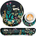 Mouse Pad With Wrist Rest Set, Qomolama 3-In-1 Wrist Support Mouse Pad Set, Gaming Mousepad With Anti-Skid Base,Ergonomic Mouse