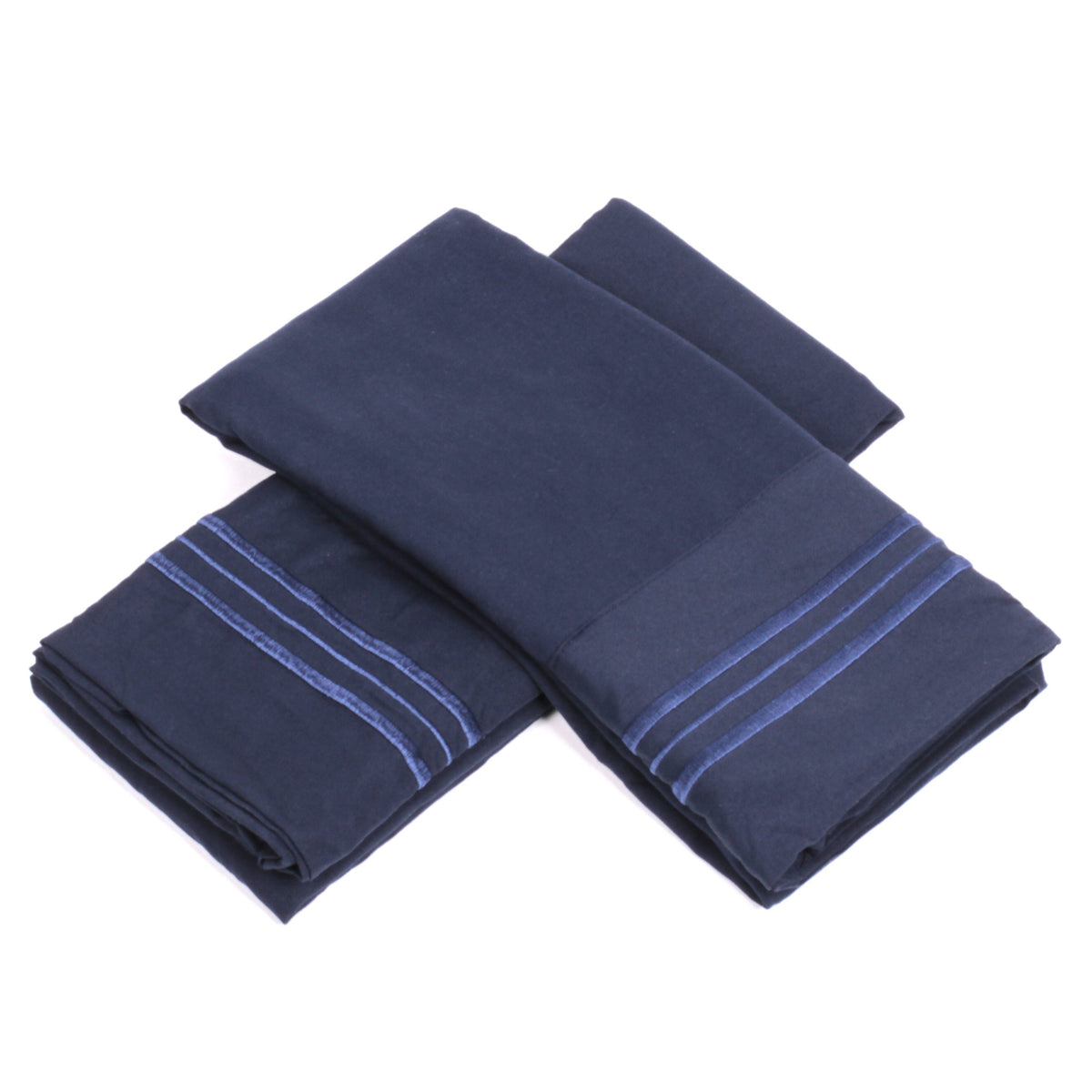 Sweet Home Collection 1500 Series Egyptian Quality Deep Pocket Pillowcase, Standard, Navy