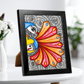 AAKARSHAK Small Madhubani Peacock Painting Framed 6x8 Inch  Hand Painted Mithila Table Top and Wall Hanging Decor Return Gift f