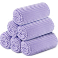 Buryeah 6 Pcs Flannel Throw Blanket Bulk 50 x 60 in Sleepover Blankets Outdoor Wedding Throw Lightweight, Oeko-TEX Standard 100 