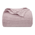 Phf Ultra Soft Waffle Weave Blanket Twin Size 66'X 90'- Washed Lightweight Breathable Cozy Woven Blanket - Great For Couch Bed