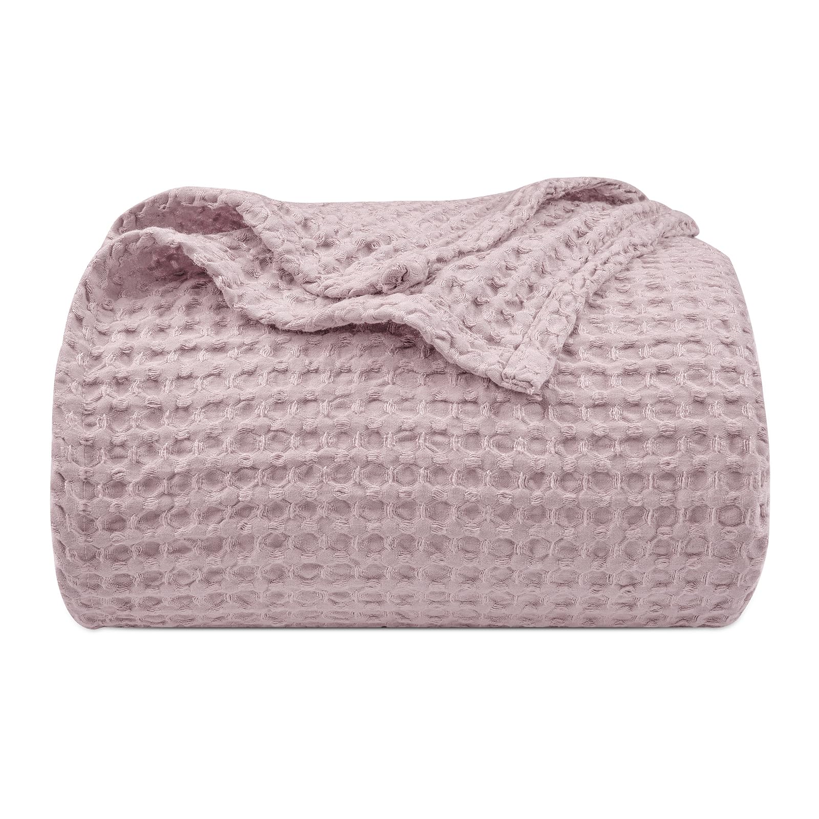 Phf Ultra Soft Waffle Weave Blanket Twin Size 66'X 90'- Washed Lightweight Breathable Cozy Woven Blanket - Great For Couch Bed