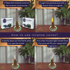 Lavender Incense Cones - Total 20 Cone Incense - Dual Pack Of 10 Insence Cones - Incense Cones Scented - Cone Incense Scents - I