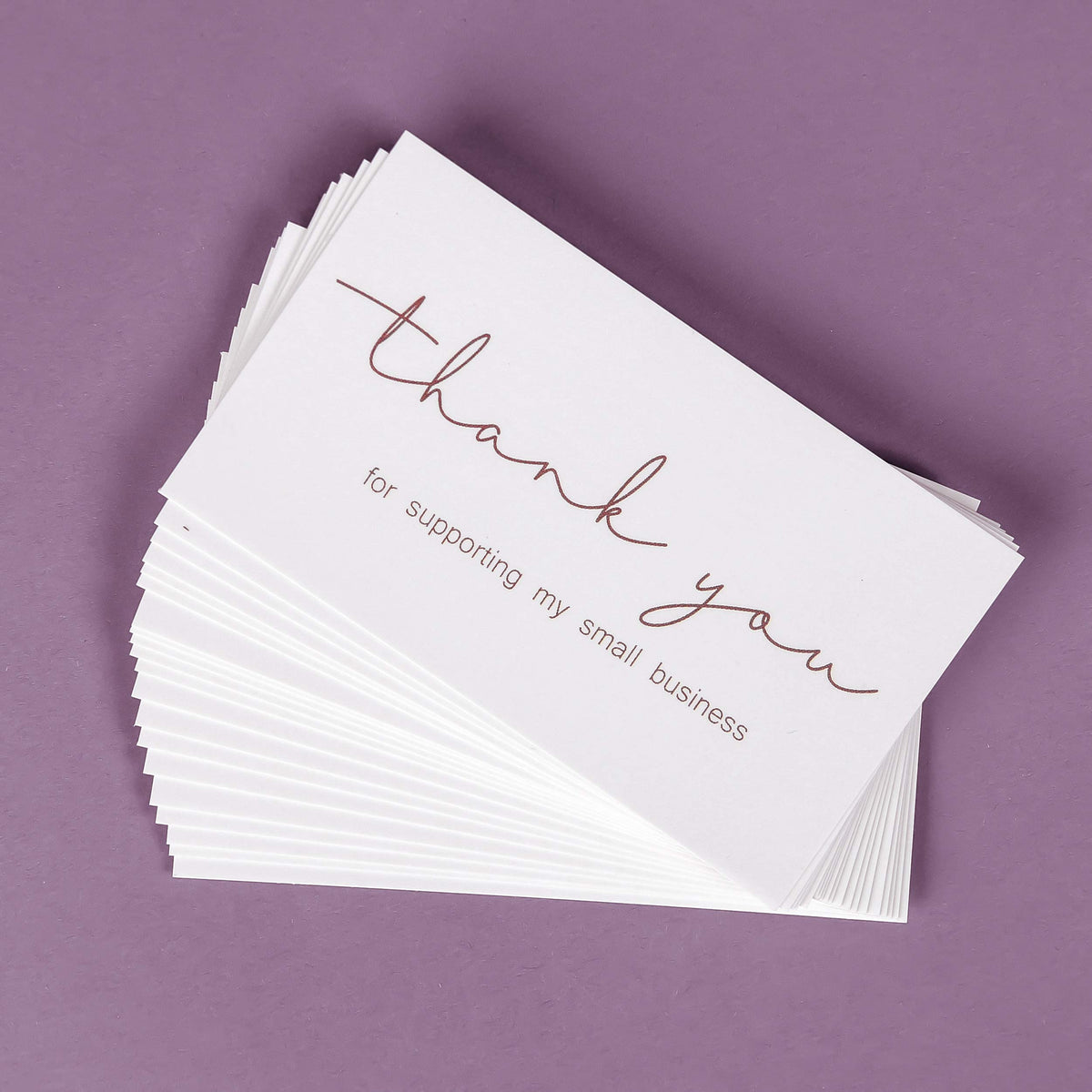 Clever Signs 200 Thank You For Supporting My Small Business Cards, Elegant And Professional Design, 2' X 3.5', Recommended For