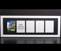 CreativePF 5 Opening Glass Face White Picture Frame to hold 5 by 7 inch Photographs including 10x32-inch Black Mat Collage