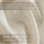 Farmhouse Boho Short Semi Sheer Curtains 24 Inch Length For Kitchen Over Sink Bathroom Rod Pocket Linen Cream Ivory Rv Camper Sm
