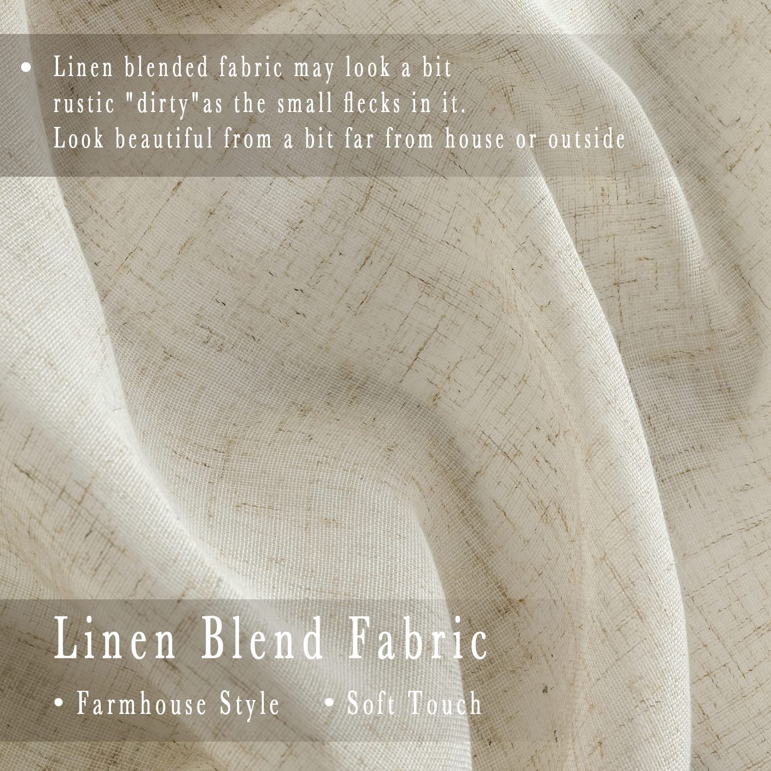 Farmhouse Boho Short Semi Sheer Curtains 24 Inch Length For Kitchen Over Sink Bathroom Rod Pocket Linen Cream Ivory Rv Camper Sm
