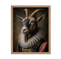 Poster Master Renaissance Animal Poster - Retro Funny Print - Gift for Artist, Friend - Aristocratic Goat, Renaissance, Formal A