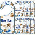 CORNER LACE Baby Closet Dividers 8PCS, Milk and Cookies Themed Wooden Double-Sided Clothes Size Hanger/Organizer from Newborn to