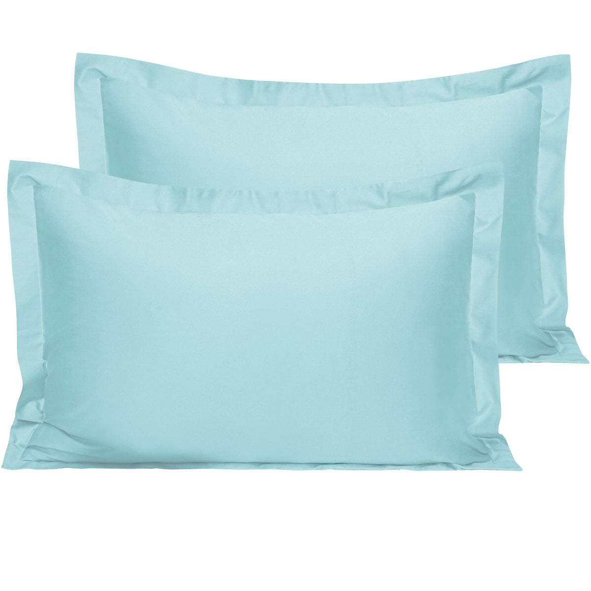 Ntbay 2 Pack 500 Thread Count 100% Egyptian Cotton Queen Pillow Shams, Super Soft And Breathable Oxford Pillowcases For Bed, 20X