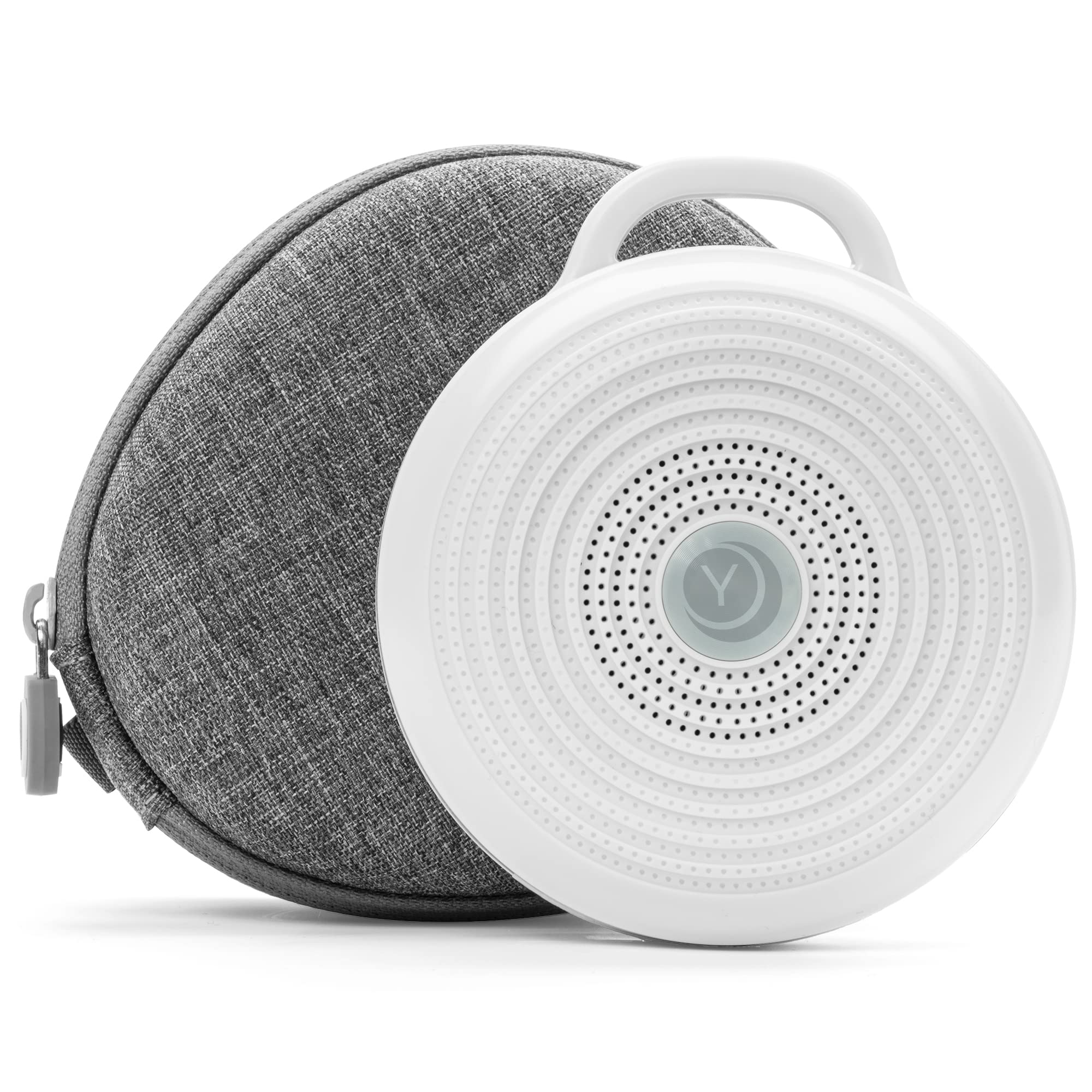 Yogasleep Rohm Portable White Noise Sound Machine + Travel Case in Grey, Sleep Therapy, Crush-Resistant Travel Case, for Adults,