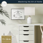 Mcs Master & Co. Foundry Metal Gallery Wall Frame, Dark Silver, 11 X 14 In Matted To 8.5 X 11 In