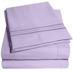 1500 Supreme Collection Full Sheet Sets Lavender - Luxury Hotel Bed Sheets And Pillowcase Set For Full Mattress - Extra Soft, El