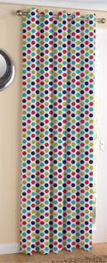 AIRWILL Cotton Singer Dot Designed Blackout and Room Darkening 5ft Window Curtains Pack of 1 pc. (Printed  Multicolor)