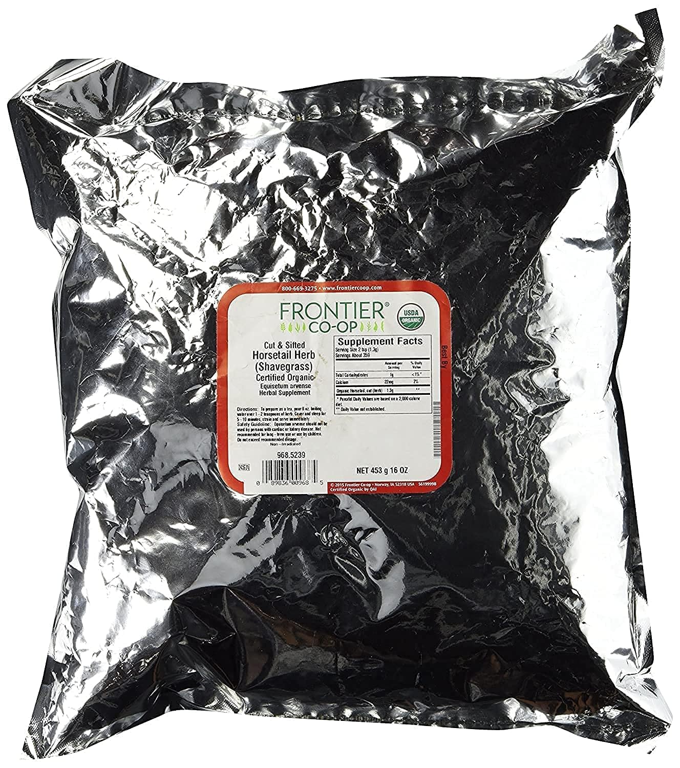 Frontier Co-Op Organic Cut & Sifted Horsetail Herb 1Lb