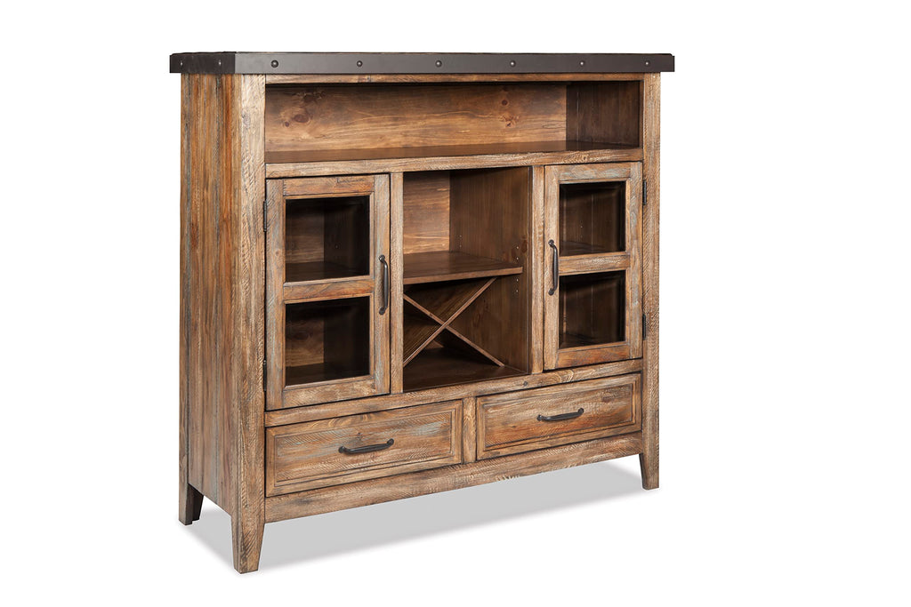 Intercon Taos 55" x 18" x 52" Pantry with 2 Drawers and Shelves, Canyon Brown Sideboard, Multi