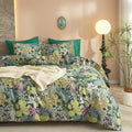 Queen Comforter Set Green Leaves Botanical Comforter Set Soft Fluffy Tropical Floral Bedding Comforter Set 1 Floral Comforter Wi