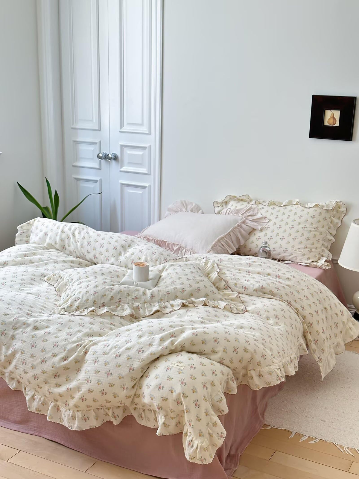 Bulutu Muslin Cotton Toddler Duvet Cover Soft Double Layers Gauze Bedding Duvet Covers For Toddler Girls Kids Quilt Cover, 47'X