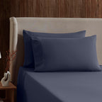 Nestl Full Size Sheet Sets - 4 Piece Full Size Sheets, Deep Pocket, Hotel Luxury, Extra Soft, Breathable And Cooling, Navy Blue Bed Sheets For Full Size Mattress