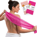 Yiclick 2PCS Exfoliating Washcloth Towel, Loofah Sponge Wash Cloth, Body Scrubber Exfoliator, Korean Japanese African Net Sponge