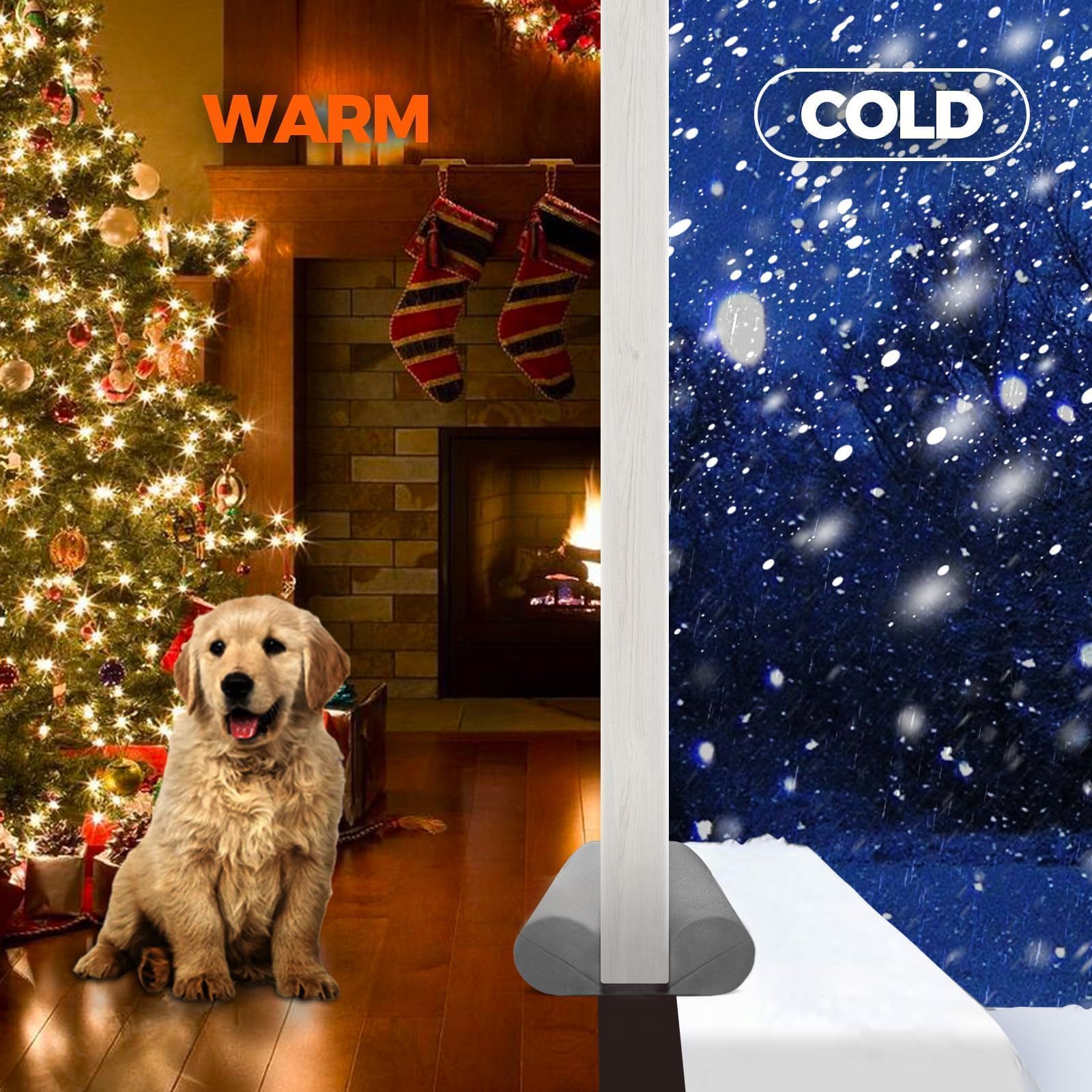 Holikme Door Draft Stopper Door Stoppers For Bottom Of Door 38Inch, Grey