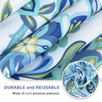 Umineux Outdoor Tablecloth With Umbrella Hole And Zipper, Spring/Summer Waterproof Table Cover For Picnic/Bbq/Garden(60' Round Navy&Green)
