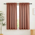 Ryb Home Curtains 63 Inch Length, Semi Sheer Linen Blend Light Filtering Shades Uv Protection Window Panels Drapes For Farmhouse