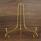 Artliving (2 Pack 8 Inch Iron Display Stand, Gold Iron Easel Plate Display Photo Holder Stand, Displays Picture Frames, Cookbook