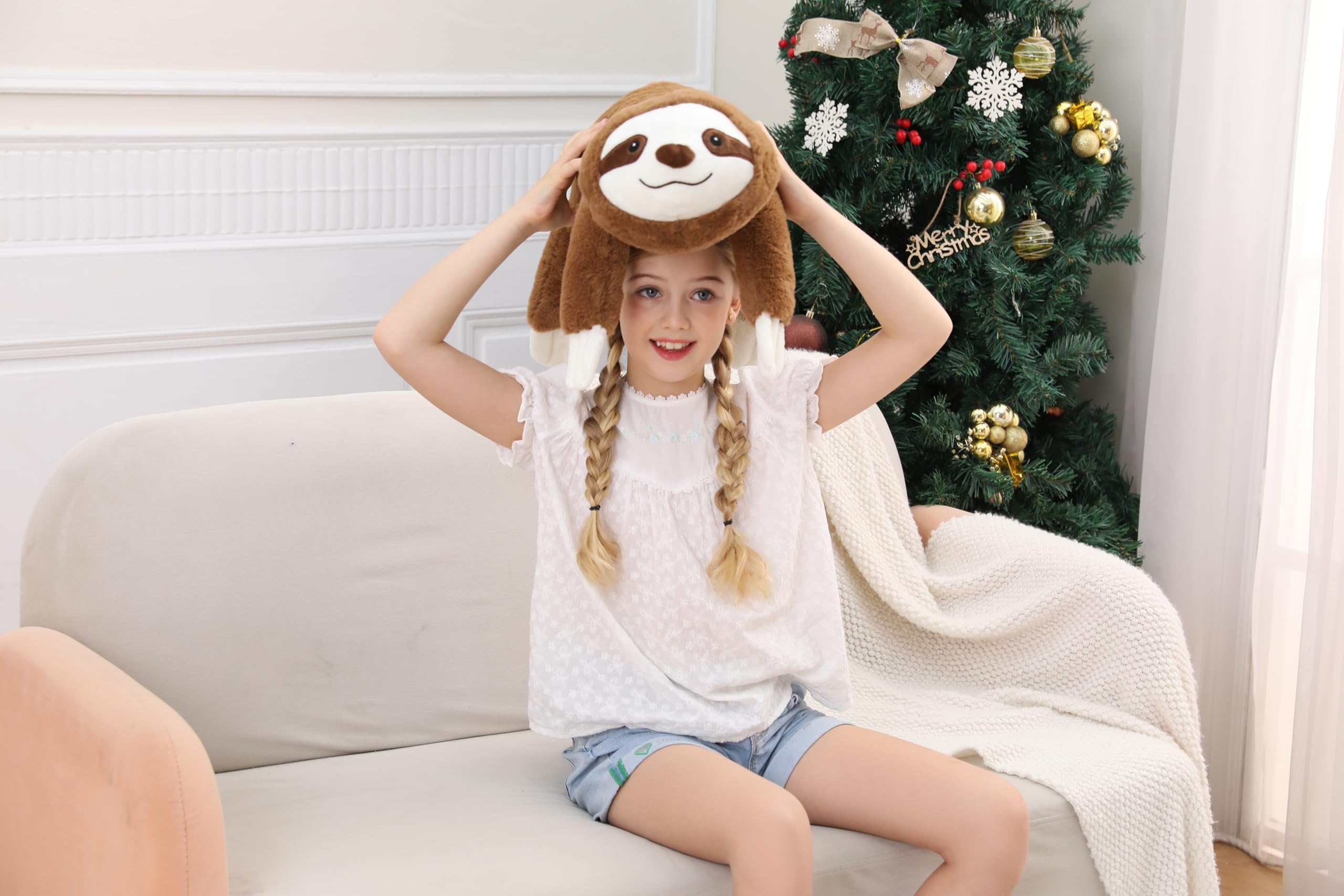 Jellymallow 5 Lbs, 27 Inches Sloth Weighted Stuffed Animals, Cuddly Weighted Sloth Plush Pillow Giant Plushie Ideal Gift For Adu