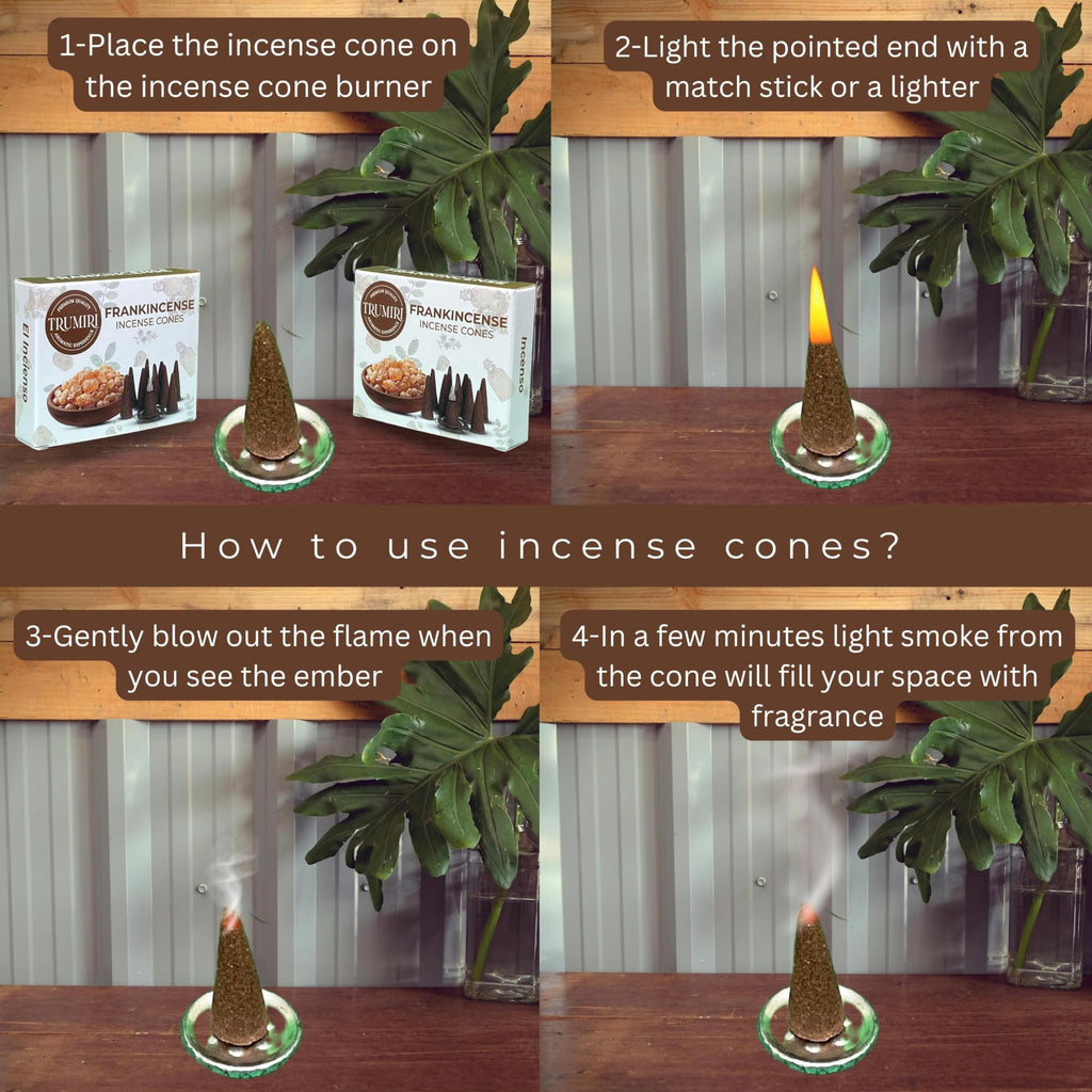 Frankincense - Scented Incense Cones - Total 20 Cone Incense - Dual Pack Of 10 Insence Cones - Incense Cones Scented - Cone Ince