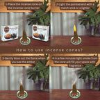 Frankincense - Scented Incense Cones - Total 20 Cone Incense - Dual Pack Of 10 Insence Cones - Incense Cones Scented - Cone Ince