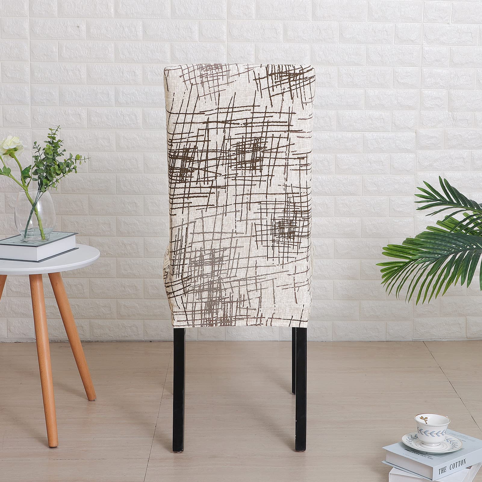 Forcheer Dining Room Chair Covers For Dining Room Set Of 4,Stretch Dining Chair Cover For Dining Room Kitchen Washable Removable(4Pack,Printed Geometric Pattern)