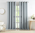 Central Park Grommet Semi Sheer Curtain Textured Linen Blend Light Filtering Window Treatment Panel 102 Inch For Living Room Bed
