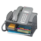 Safco Onyx Phone And Utility Tray With Drawer, Desktop Organizer, Durable Steel Construction