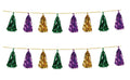 Beistle Beistle , 2 Piece Metallic Tassel Garlands, 9.75'' x 8', 9.75'' x 8', Green/Gold/Purple