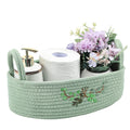 Vesici Eucalyptus Toilet Paper Storage Basket with Handles, Cotton Rope