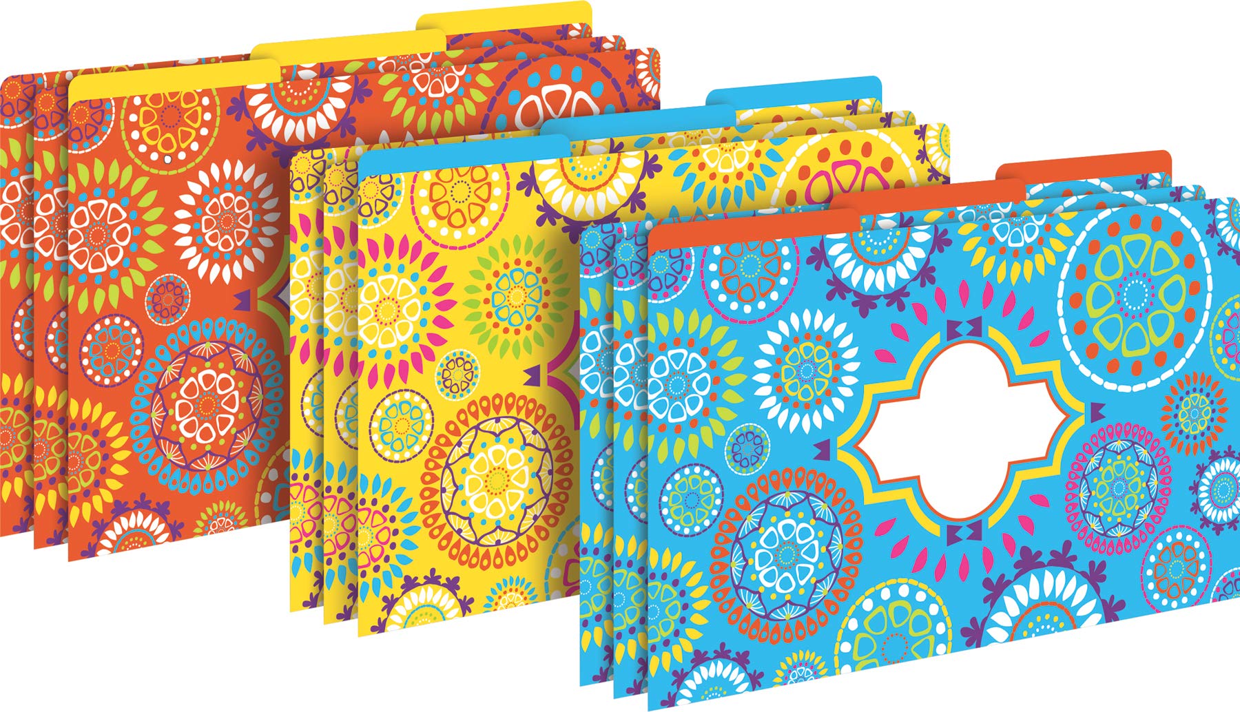 Barker Creek Legal-Size Designer File Folders, Moroccan, Multicolor, Replace Bland And Boring With Bright And Beautiful Legal Fi